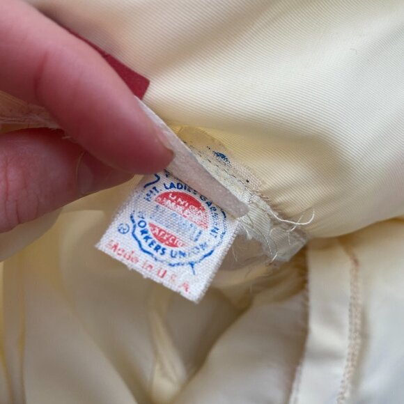 Vintage 1970's Cottage Core Cream Floral Lace Tiered Maxi Dress - Picture 7 of 7